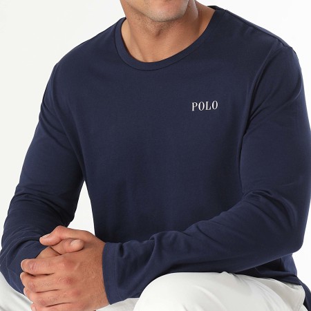 Polo Ralph Lauren - Maglietta a maniche lunghe con logo blu navy