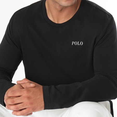 Polo Ralph Lauren - Camiseta negra de manga larga con logotipo