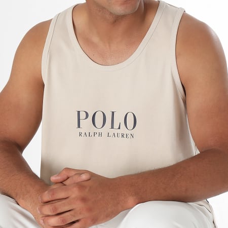 Polo Ralph Lauren - Camiseta de tirantes beige con logotipo