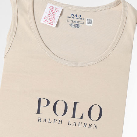 Polo Ralph Lauren - Camiseta de tirantes beige con logotipo