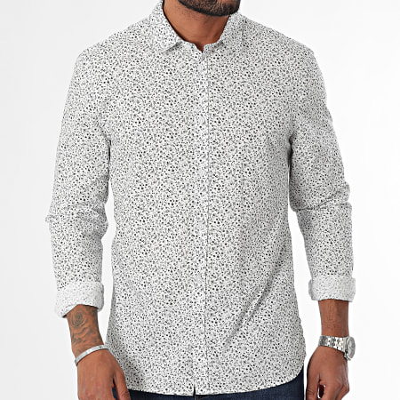 Teddy Smith - Camisa Manga Larga 10711547D Blanco Floral