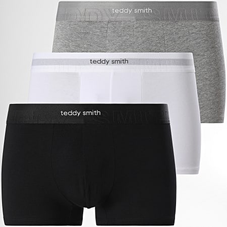 Teddy Smith - Boris Boxer Negro Blanco Gris Heather