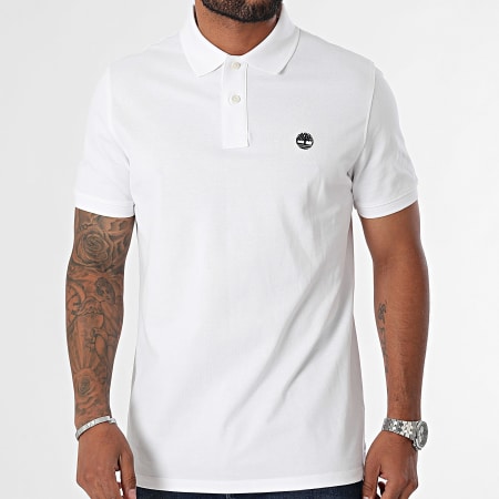 Timberland - Polo Manga Corta Piqué Manga Corta A6VDP Blanco