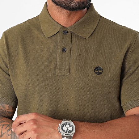 Timberland - Polo manica corta Piqué manica corta A6VDP Verde Khaki