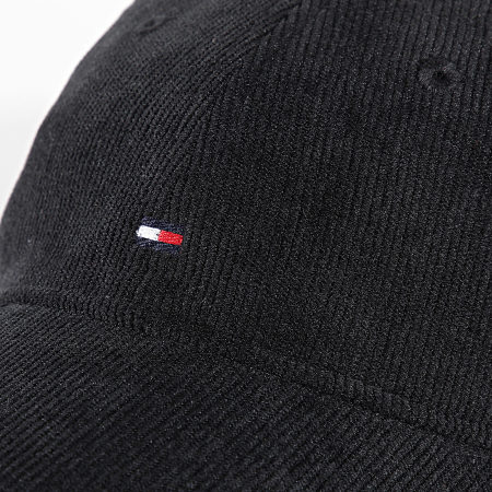 Tommy Hilfiger - Gorra de pana Flag Soft 6 paneles 2757 Negro