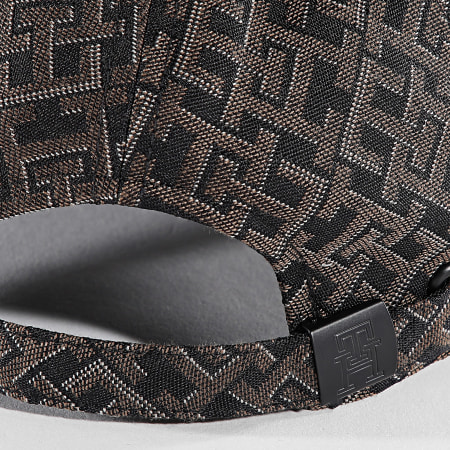 Tommy Hilfiger - Gorra de mujer Monogram Jacquard 6627 Negro Marrón