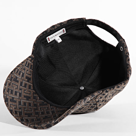 Tommy Hilfiger - Gorra de mujer Monogram Jacquard 6627 Negro Marrón