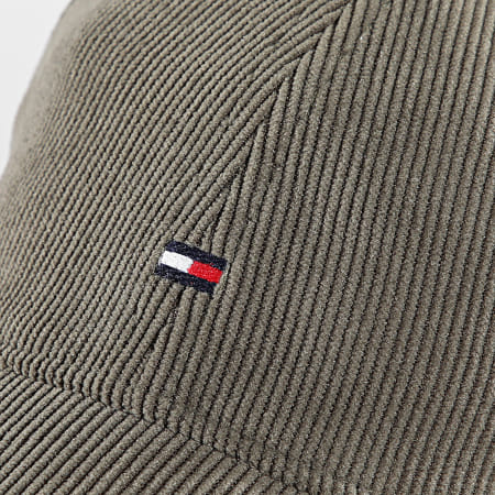 Tommy Hilfiger - Gorra de pana de 6 paneles Flag 2757 verde caqui