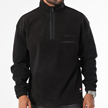 Tommy Jeans - Classic 1/4 Zip Sudadera polar 0506 Negro