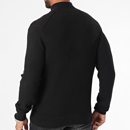 Tommy Hilfiger - Structure 6527 Jersey negro con cremallera y cuello alto