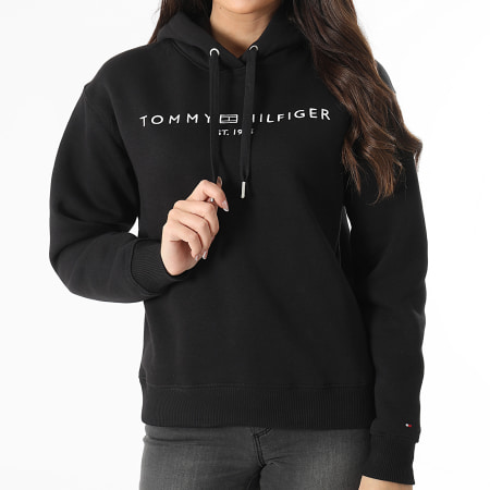 Tommy Hilfiger - Sweat Capuche Femme Corp Logo 3598 Noir