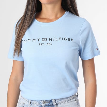 Tommy Hilfiger - Camiseta mujer Corp Logo 0276 Azul claro