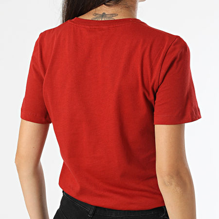 Tommy Hilfiger - Camiseta Mujer Corp Logo 0276 Rojo Ladrillo