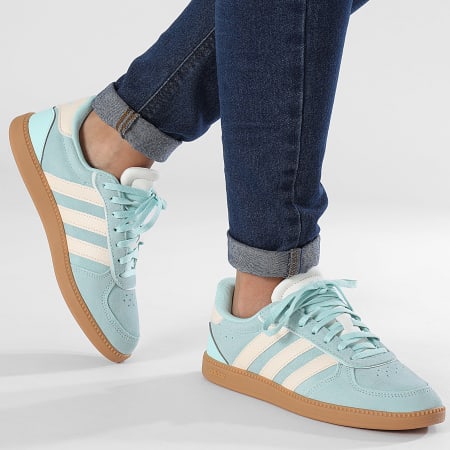 Adidas Sportswear - Baskets Femme Breaknet Sleek Suede IH5469 Semi Flash Aqua Wonder White Core White