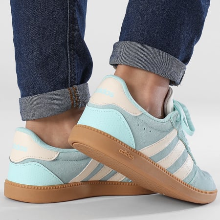 Adidas Performance - Breaknet Sleek Suede IH5469 Semi Flash Aqua Wonder White Core White Zapatillas Mujer