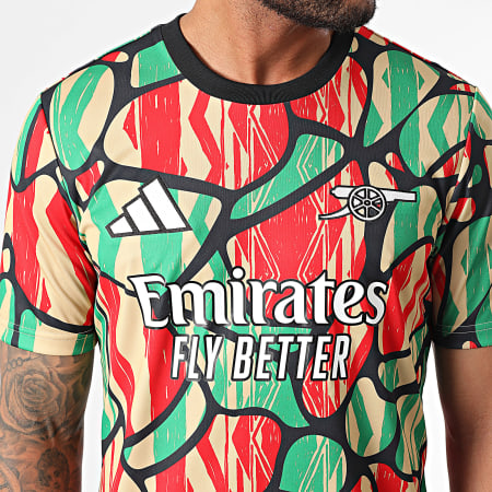 Adidas Performance - Camiseta de fútbol del Arsenal FC IS9996 Rojo Verde Beige