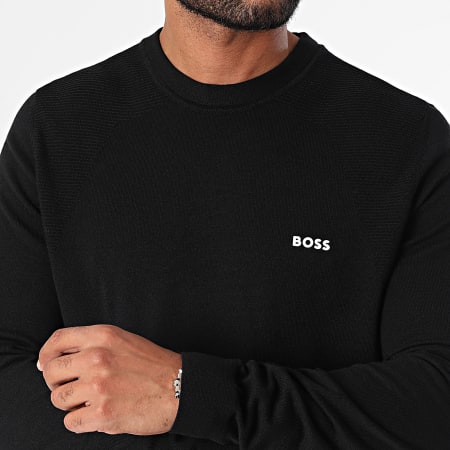 BOSS - Sudadera Momentum Lite de cuello redondo 50520692 Negro