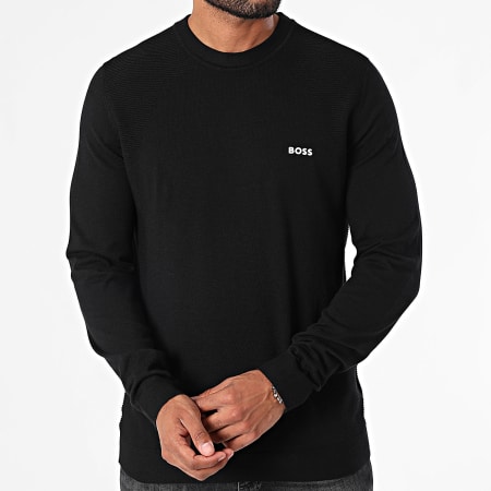 BOSS - Sudadera Momentum Lite de cuello redondo 50520692 Negro