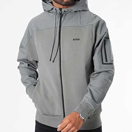 BOSS - Sariq Hooded Zip Jacket 50519019 Grijs