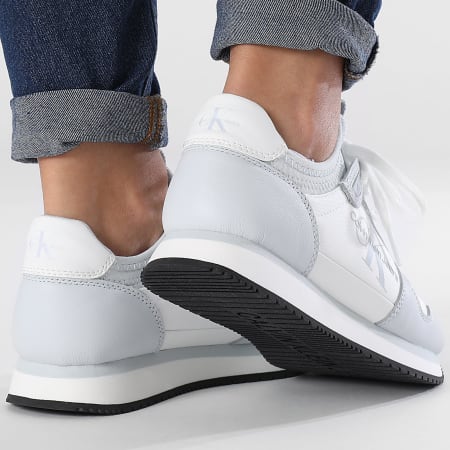 Calvin Klein - Zapatillas Mujer Runner Sock Lace Up 1616 Plein Air Bright White