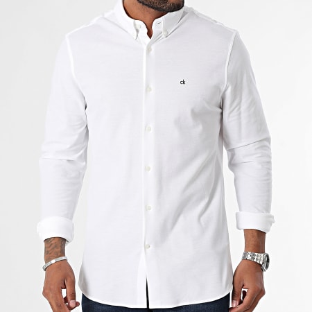 Calvin Klein - Camicia Spade in jersey a maniche lunghe 3311 bianco