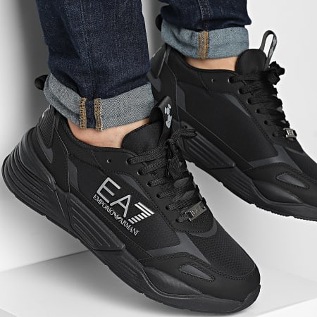 EA7 Emporio Armani - Scarpe da ginnastica Sneaker X8X191-XK406 Triple Black Silver Training