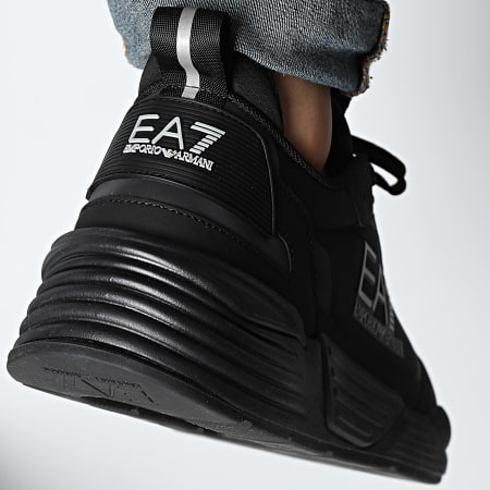 EA7 Emporio Armani - Zapatillas deportivas Sneaker X8X191-XK406 Triple Black Silver Training