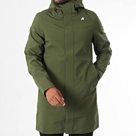 K-Way - Parka Thomas Bonded con cappuccio K7126WW Verde Khaki