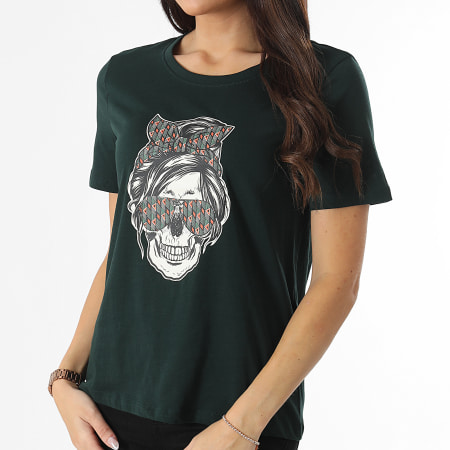 Only - Camiseta mujer Stella Life Verde oscuro