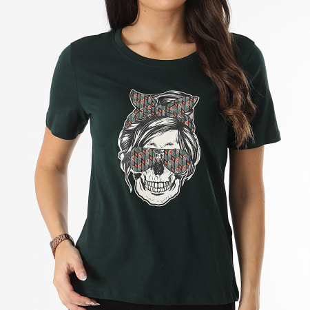 Only - Camiseta mujer Stella Life Verde oscuro