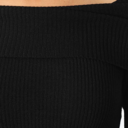 Only - Jayden Women's Boatneck Sweater Negro