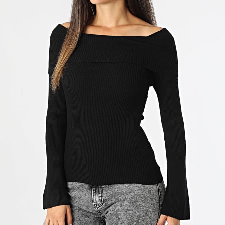 Only - Jayden Women's Boatneck Sweater Negro