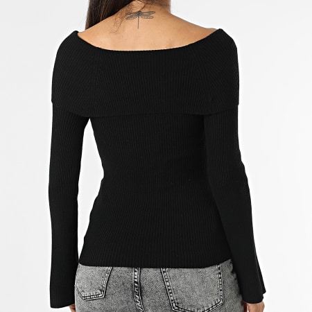 Only - Jayden Women's Boatneck Sweater Negro