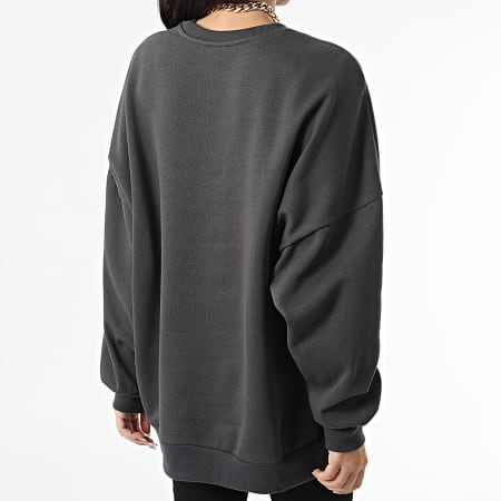 Only - Dames Sweatshirt met oversized col Daze Antraciet Grijs