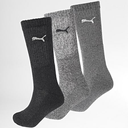 Puma - Lot De 3 Paires De Chaussettes Regular Crew 7312 Gris Chiné