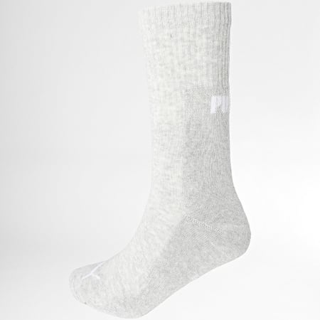 Puma - Lot De 6 Paires De Chaussettes 701229512 Blanc Gris Clair Chiné Gris Foncé Chiné Noir