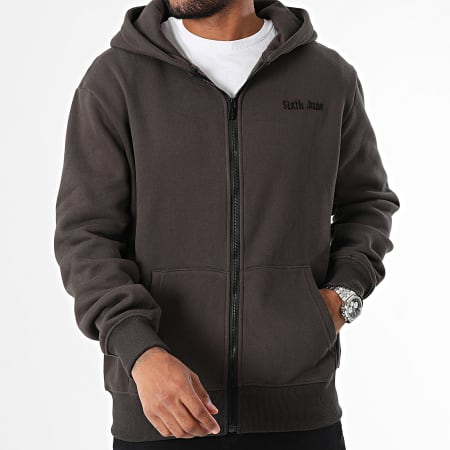 Sixth June - Houtskool Grijs Hooded Zip Sweatshirt