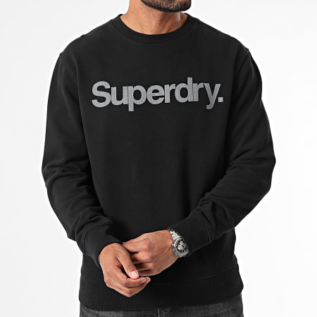 Superdry - Sudadera de cuello redondo Core Logo City M2013738A Negro