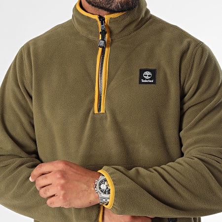 Timberland - A65WK Fleece Sweatshirt met Ritssluiting Khaki Groen