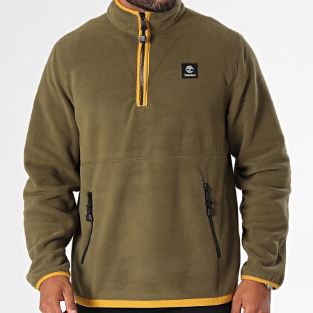 Timberland - A65WK Fleece Sweatshirt met Ritssluiting Khaki Groen