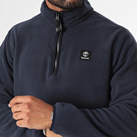 Timberland - A65WK Navy Fleece Sweat Top met Ritssluiting