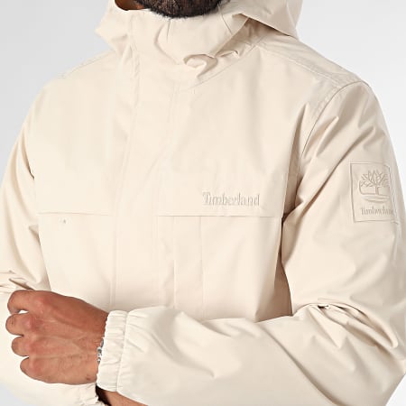 Timberland - A5XRS Chaqueta beige con capucha y cremallera