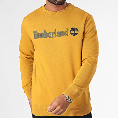 Timberland - Sweatshirt met ronde hals Lineair logo A5UJY Geel Mosterd