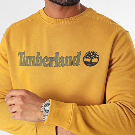 Timberland - Sweatshirt met ronde hals Lineair logo A5UJY Geel Mosterd