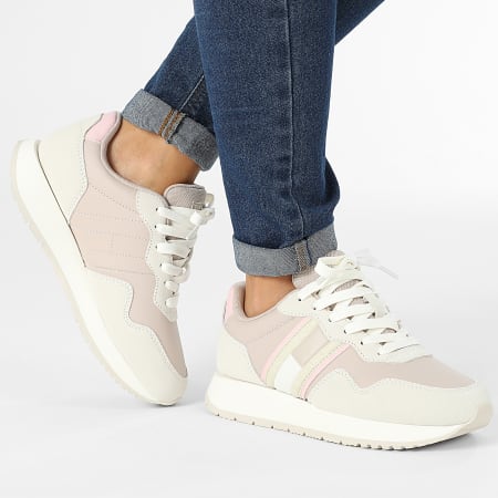 Tommy Jeans - Sneakers donna Runner Material Mix Essential 2510 Drifty Dunes