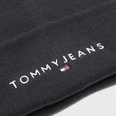 Tommy Jeans - Beanie met lineair logo 2896 Zwart