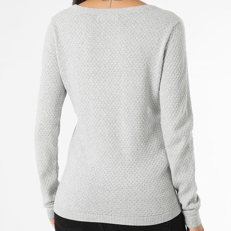 Vero Moda - Pull Femme Care Structure Gris Chiné