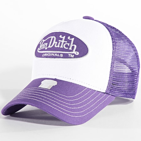 Von Dutch - Gorra Trucker Boston Morada Blanca