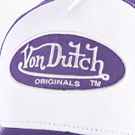 Von Dutch - Casquette Trucker Boston Violet Blanc