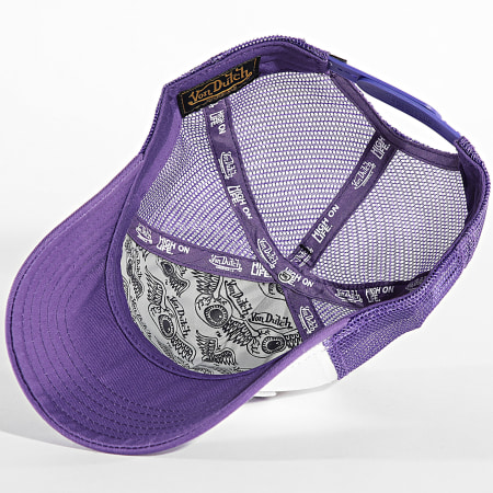 Von Dutch - Casquette Trucker Boston Violet Blanc